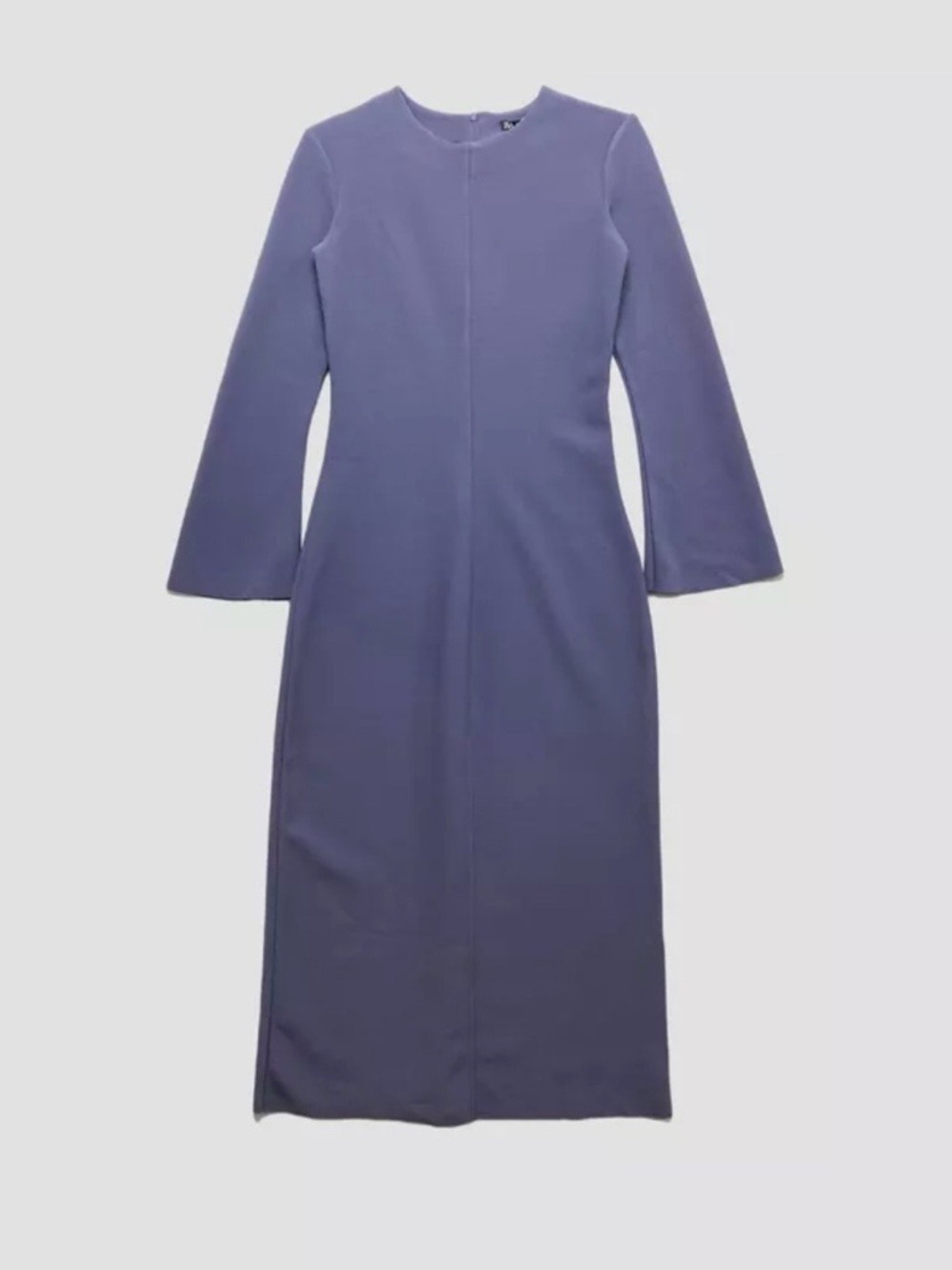 Zara Dusty Lavender Long Sleeve Midi Dress